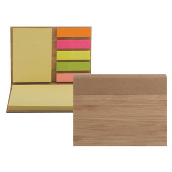 Papier Inclus woodluv Bloc-Notes en Bambou avec Support carré 10,5 x 10,5 x 10,5 cm 