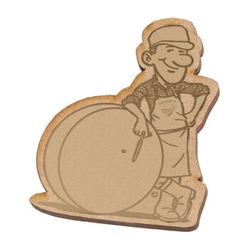 badge bois sur mesure - 0-25 cm2 badge bois sur mesure - 0-25 cm2 - Badge publicitaire - e-goodies - 1