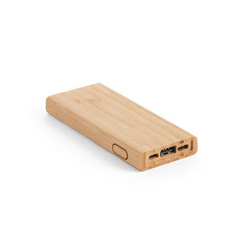 Batterie portable de 5000 mAh en bambou Batterie portable de 5000 mAh en bambou - Accessoires pour téléphonie - e-goodies - 1