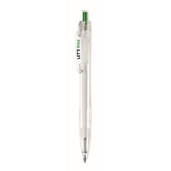 Stylo bille push en RPET  Stylo bille push en RPET  - Stylo plastique publicitaire - e-goodies - 1