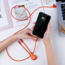 Câble d'1 M avec une double entrée Type C/USB - Cable personnalisable - e-goodies - 3