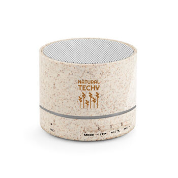 Enceinte portable en fibre de paille de blé et ABS Enceinte portable en fibre de paille de blé et ABS - Developpement durable - e-goodies - 1