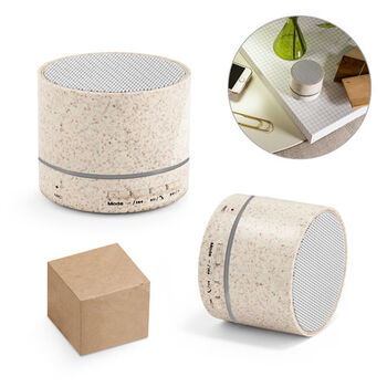 Enceinte portable en fibre de paille de blé et ABS - Enceintes - Objets Connectés - e-goodies - 4