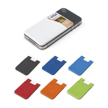 Étui pour cartes de visite pour smartphone en silicone de couleur - Accessoires pour téléphonie - e-goodies - 3