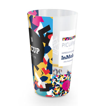 GOBELET PLASTIQUE REUTILISABLE 30 cl GOBELET PLASTIQUE REUTILISABLE 30 cl - Mug bouteille gobelet - e-goodies - 1