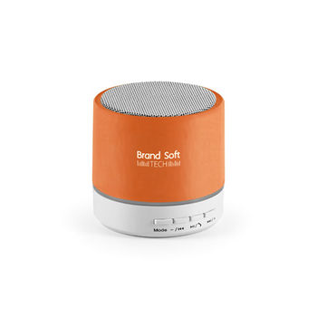 Haut-parleur portable avec microphone rond Haut-parleur portable avec microphone rond - Enceinte personnalisable - e-goodies - 1