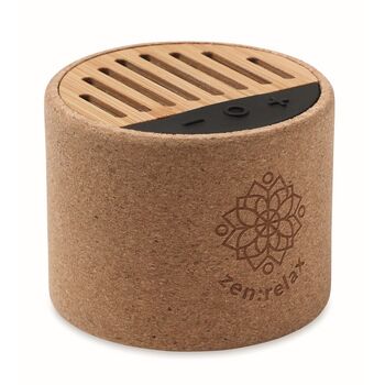 Haut-parleur sans fil 5.3 en ABS avec boîtier en bambou - Enceintes - Objets Connectés - e-goodies - 1