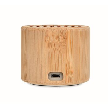 Haut-parleur sans fil 5.3 en ABS avec boîtier en bambou - Enceintes - Objets Connectés - e-goodies - 3