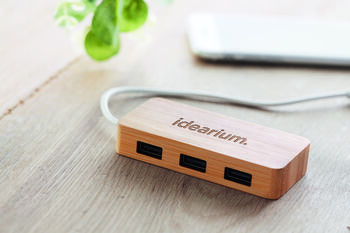 Hub USB 3 ports Bambou         Hub USB 3 ports Bambou         - High Tech - e-goodies - 1