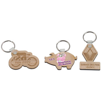 Porte-Clés Bois Porte-Clés Bois - Goodies bois - e-goodies - 1