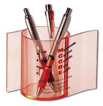 Pot à crayon transparent Pot à crayon transparent - Pot crayon personnalisé - e-goodies - 1