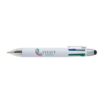 Stylo stylus 4 couleurs Stylo stylus 4 couleurs - Stylo plastique publicitaire - e-goodies - 1