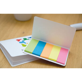 Mini bloc sur cartonnette de 100 marque-pages Mini bloc sur cartonnette de 100 marque-pages - Bloc notes publicitaire - e-goodies - 1
