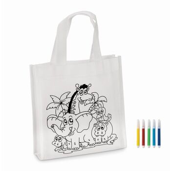 Mini shopping bag à colorier - Tote bag personnalisé - e-goodies - 1