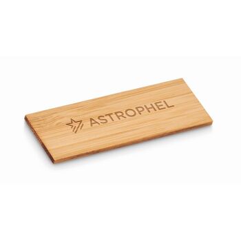 Porte-badge en bambou avec épinglette Porte-badge en bambou avec épinglette - Developpement durable - e-goodies - 1