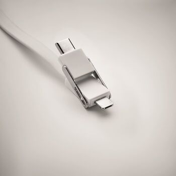 Porte-clés avec câble de chargement 4-en-1 Porte-clés avec câble de chargement 4-en-1 - Cable personnalisable - e-goodies - 1