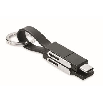 Porte-clés avec câble de chargement 4-en-1 - Accessoires pour téléphonie - e-goodies - 3