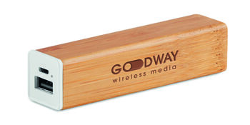 Powerbank bambou 2200 mAh      Powerbank bambou 2200 mAh      - Developpement durable - e-goodies - 1