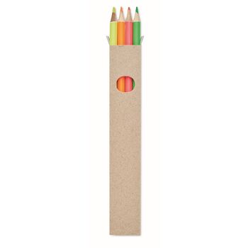 Set de 4 crayons de couleur surligneurs  - Stylo personnalisable - e-goodies - 1