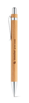 Stylo à bille en bambou et clip métal Stylo à bille en bambou et clip métal - Developpement durable - e-goodies - 1
