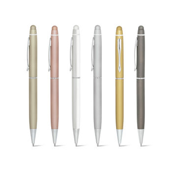 Stylo à bille en métal avec pointe tactile Stylo à bille en métal avec pointe tactile - Stylo personnalisable - e-goodies - 1
