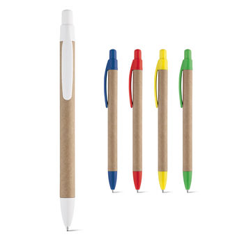 Stylo à bille en papier kraft attibuts de couleurs - Stylo plastique publicitaire - e-goodies - 3