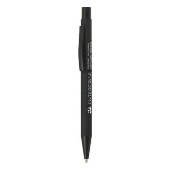 Stylo à bille Noir Mat Gravure Laser Miroir OU quadri sur corps - Stylos métal - e-goodies - 1