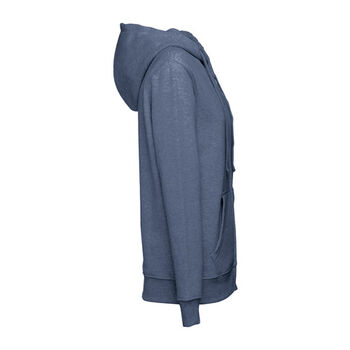 Sweat-shirt pour femme, avec fermeture zippée et capuche
